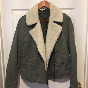 Hollister Jacket- Olive Green - M